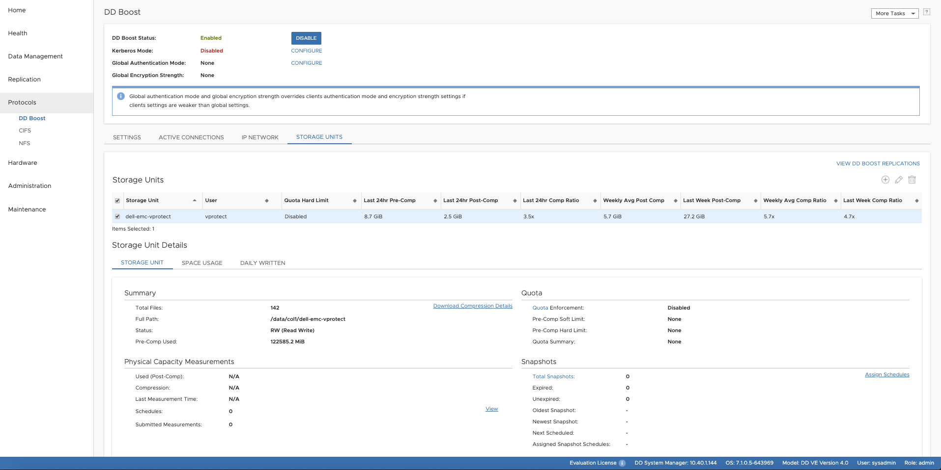DD Boost - storage units